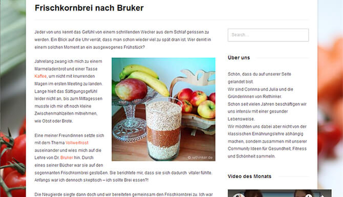 Frischkornbrei nach Dr. Bruker - Rezept