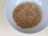 Soak ground wholemeal wheat in water